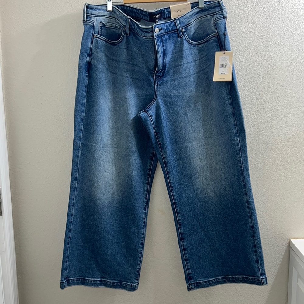 NYDJ Teresa Wide Leg Ankle 1” Hem in Primland sz 16W MSRP 109.00